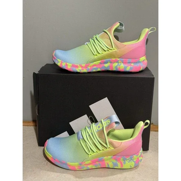 New Adidas Big Kids Girls SZ 7 Lite Racer Adapt 7.0 Running Gym Slip On Shoes - Picture 11 of 15